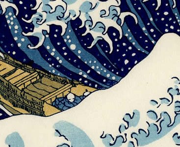 Fragmento de La gran ola - Kanagawa de Hokusai